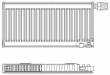 Радиатор с нижним подключ. RADIK VENTIL KOMPACT 11VK х 400 х 700, KORADO (Чехия), Мощность 478 Вт
