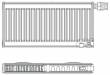 Радиатор с нижним подключ. RADIK VENTIL KOMPACT 21VK х 600 х 1800, KORADO (Чехия), Мощность 2329 Вт
