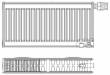 Радиатор с нижним подключ. RADIK VENTIL KOMPACT 22VK х 300 х 500, KORADO (Чехия), Мощность 475 Вт