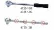 Трещотка 1/2" стандартная резиновая ручка (уп.1) (KingTony 4725-10GR)